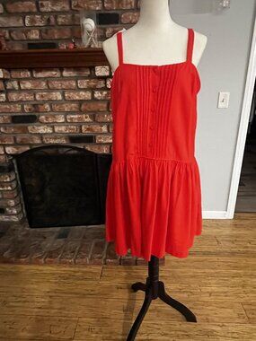 ✨ Taylor Red Pleated Front Dress Size 14 | Effortless & Chic ❤️✨MSRP $128 NWT